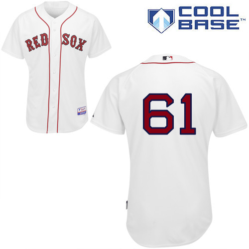 Daniel Butler #61 MLB Jersey-Boston Red Sox Men's Authentic Home White Cool Base Baseball Jersey